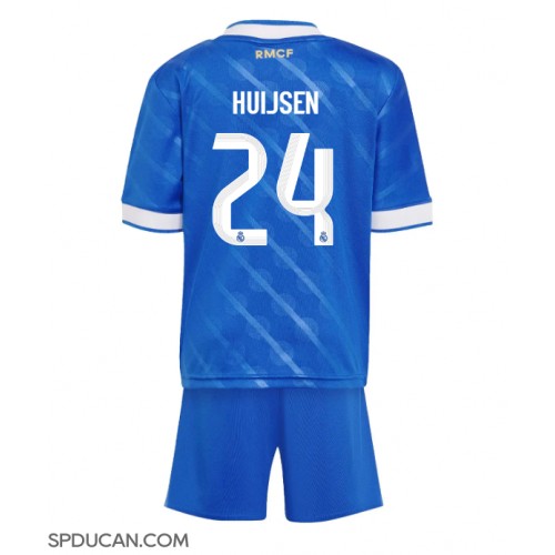 Dječji Nogometni Dres Real Madrid Dean Huijsen #24 Rezervni 2025-26 Kratak Rukav (+ Kratke hlače)